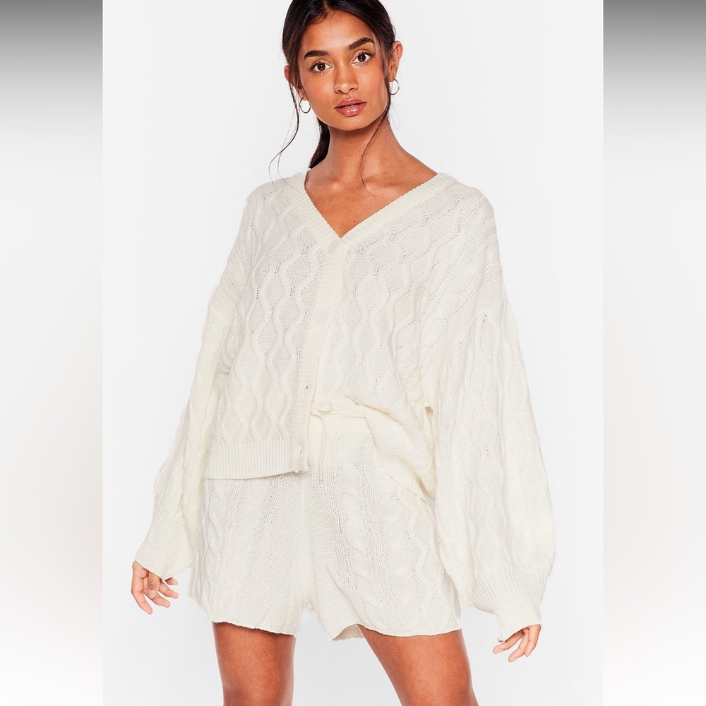 Nasty gal lounge set. Cream colored. NWT. Size small.